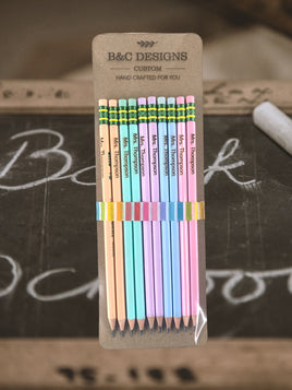 Engraved Pastel Ticonderoga Pencils