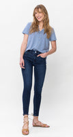 Judy Blue Midrise Classic Crinkle Ankle Skinny