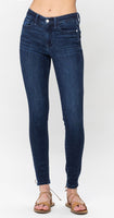 Judy Blue Midrise Classic Crinkle Ankle Skinny