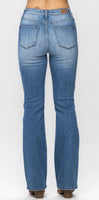 
              Judy Blue Boot Cut with Plaid Patches
            