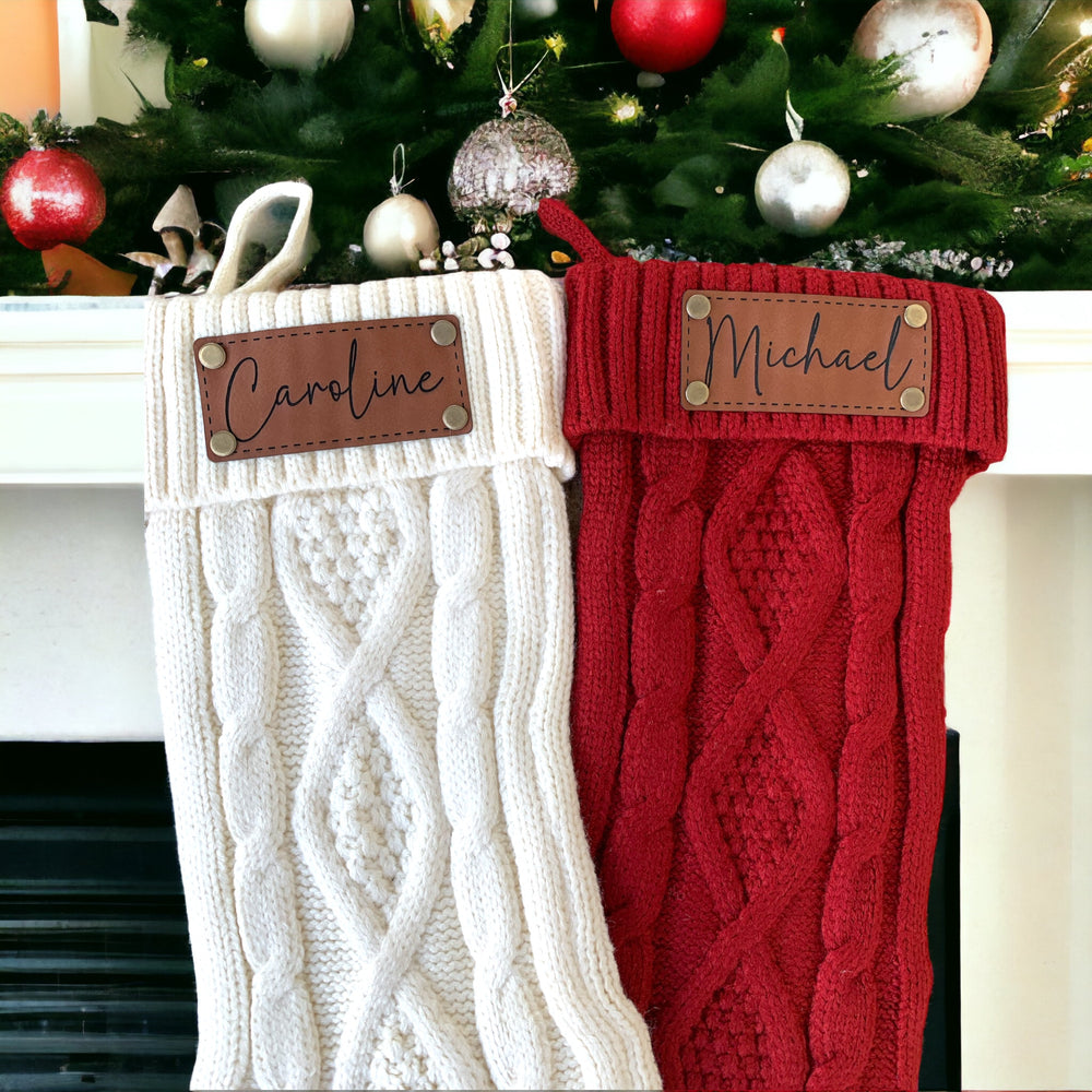 B&C Custom Knit Stocking with Patch