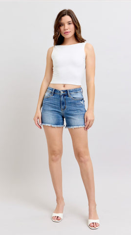Judy Blue Fray Hem Shorts