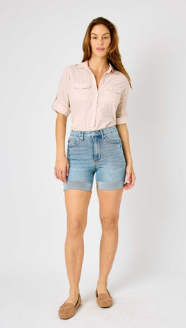 Judy Blue Cuffed Tummy Control Shorts