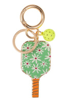 Pickleball Flower Print Keychain