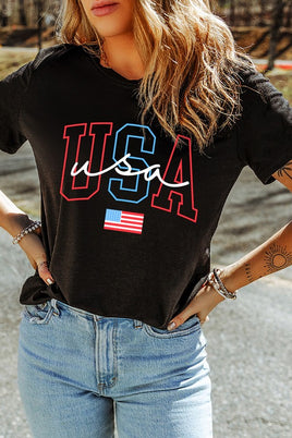 USA with Flag Tee