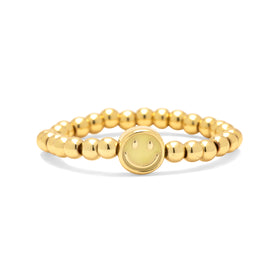 Pura Vida Happy Face Ball Stretch Ring