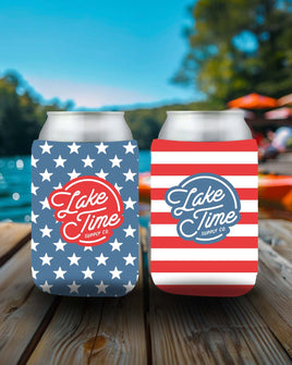 Lake Time Short Can Coozie