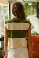 Stripe Color Block Sleeveless Top
