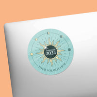 2024 Solar Eclipse Sticker - Mint Green