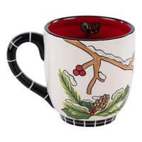 Holly Branch Red Bird Mug