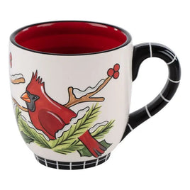 Holly Branch Red Bird Mug