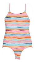 Girls One Piece Patterned Swimsuit