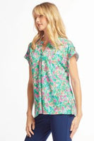 Lizzy Green Floral Top