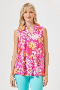 Lizzy Pink Floral Tank Top