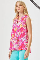 Lizzy Pink Floral Tank Top