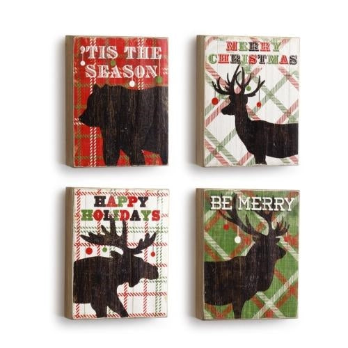 Plaid Animal Wall Art (Asst)