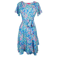 Blue Abstract Party Dress