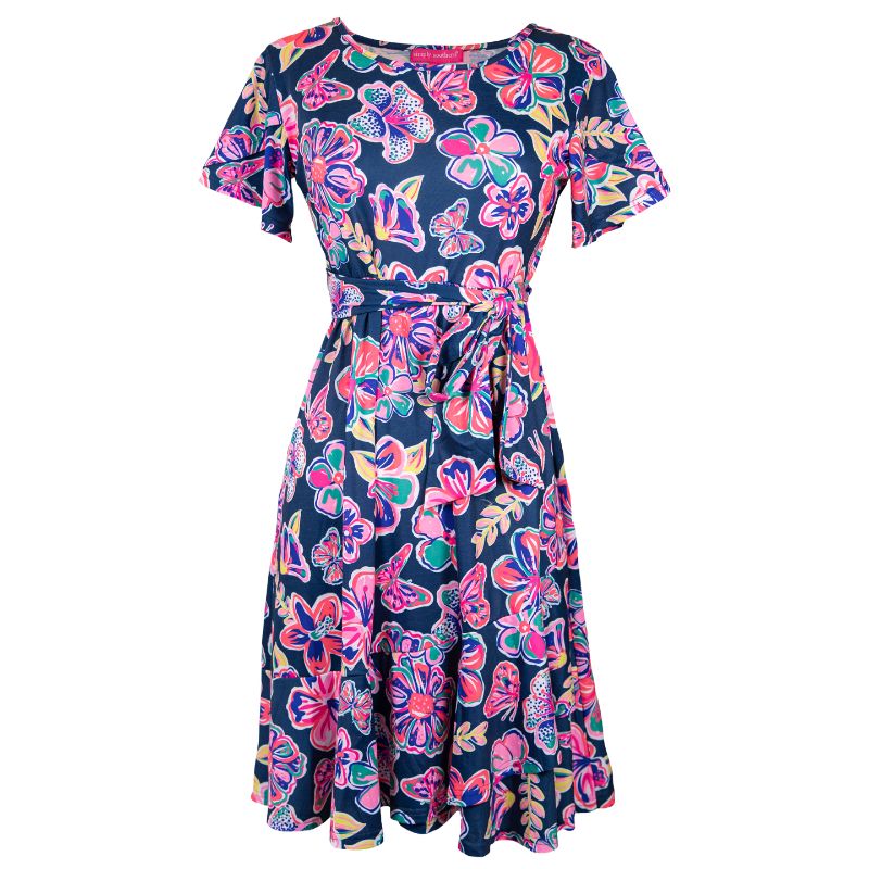 Blue Butterfly Party Dress
