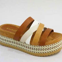 Multi Strap Stack Espadrille Sandal
