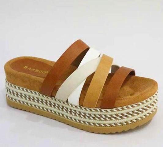 Multi Strap Stack Espadrille Sandal