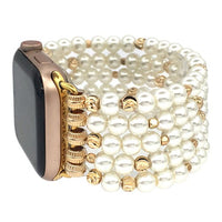 Pearl Bead and Worn Bead iPhone Watch Band