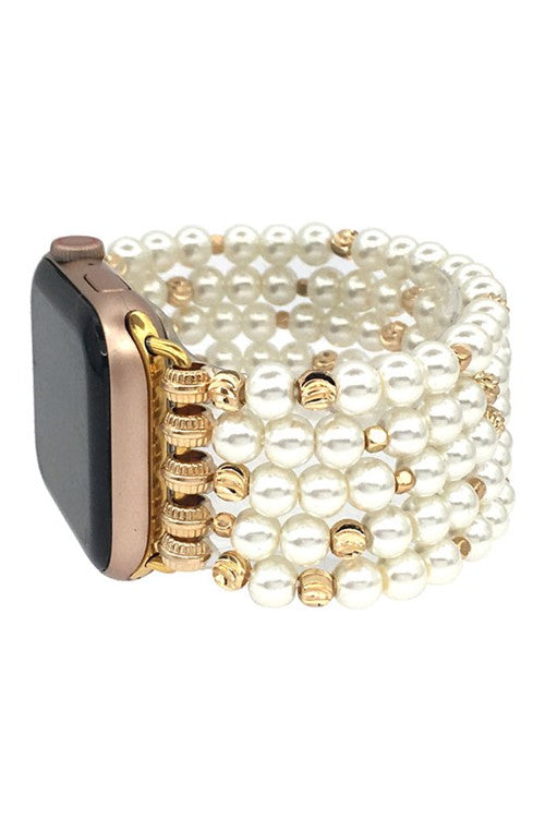 Pearl Bead and Worn Bead iPhone Watch Band
