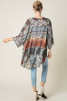 
              Multi Print Sheer Kimono
            