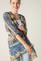 Multi Print Sheer Kimono