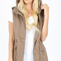 Utility Vest with Hoodie