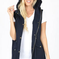 Utility Vest with Hoodie