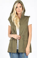 Utility Vest with Hoodie