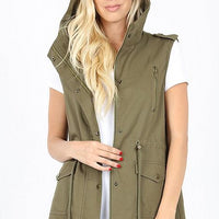 Utility Vest with Hoodie