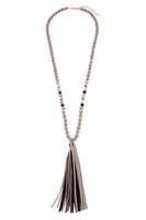 Tassel & Bead Pendant Necklace