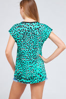 Leopard Top w/Cut Out Neck Detail