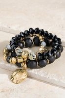 Stone and Bead Stack Bracelets
