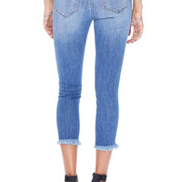 B&C Frayed Crop Skinny Jeans