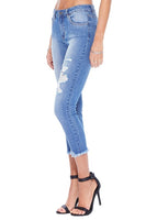 B&C Frayed Crop Skinny Jeans