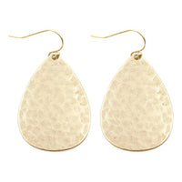 Hammered Cast Teardrop Earring