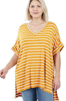 Walkin' The Dock Stripe Top (Plus)