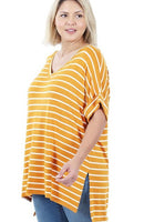 Walkin' The Dock Stripe Top (Plus)