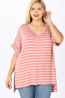 Walkin' The Dock Stripe Top (Plus)