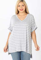 Walkin' The Dock Stripe Top (Plus)