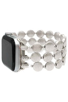 Round and Flat Worn Metal Bead iPhone Watch Band