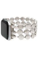 
              Round and Flat Worn Metal Bead iPhone Watch Band
            
