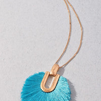 Circle Tassel Long Necklace