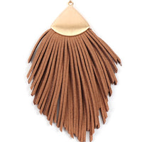 Faux Leather Tassel Necklace