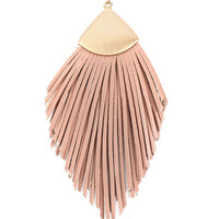 Faux Leather Tassel Necklace
