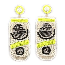 Lime Hard Seltzer Beaded Earring