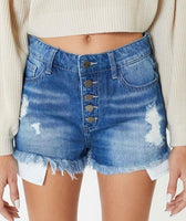 B&C Five Button Frayed Shorts