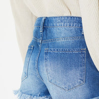 B&C Five Button Frayed Shorts